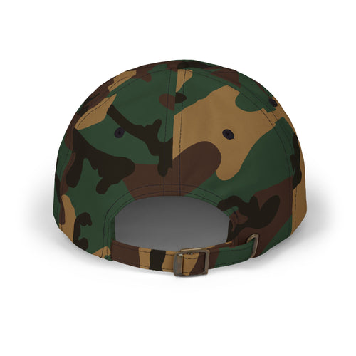 Camo Dad Cap with Retro Sunglasses Emblem