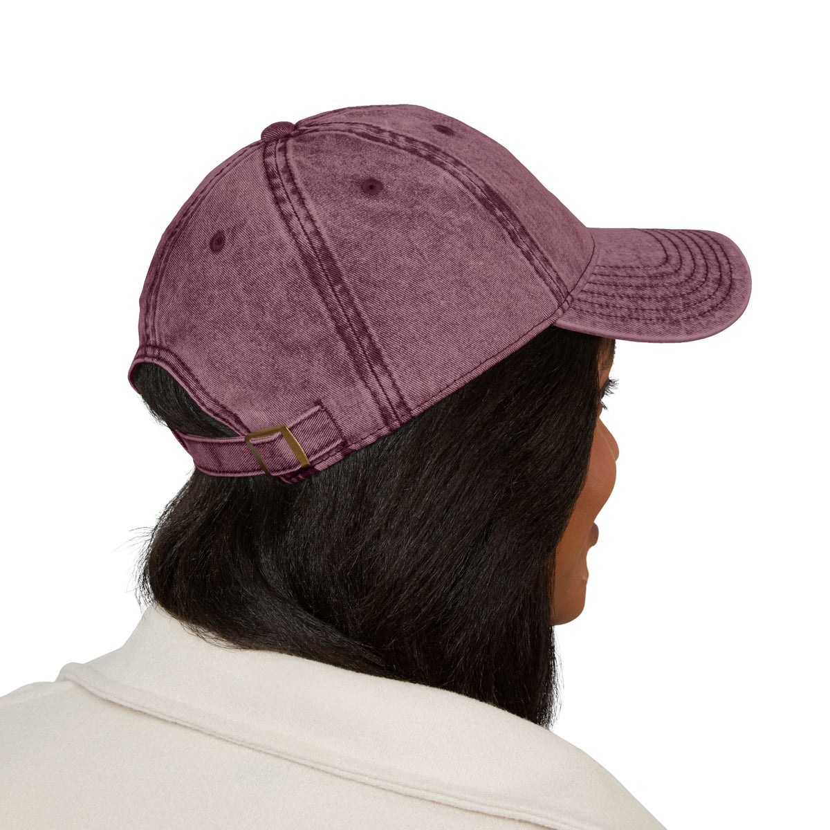 Vintage Embroidered Cap — "Freedom Lived" Washed Pink Baseball Hat