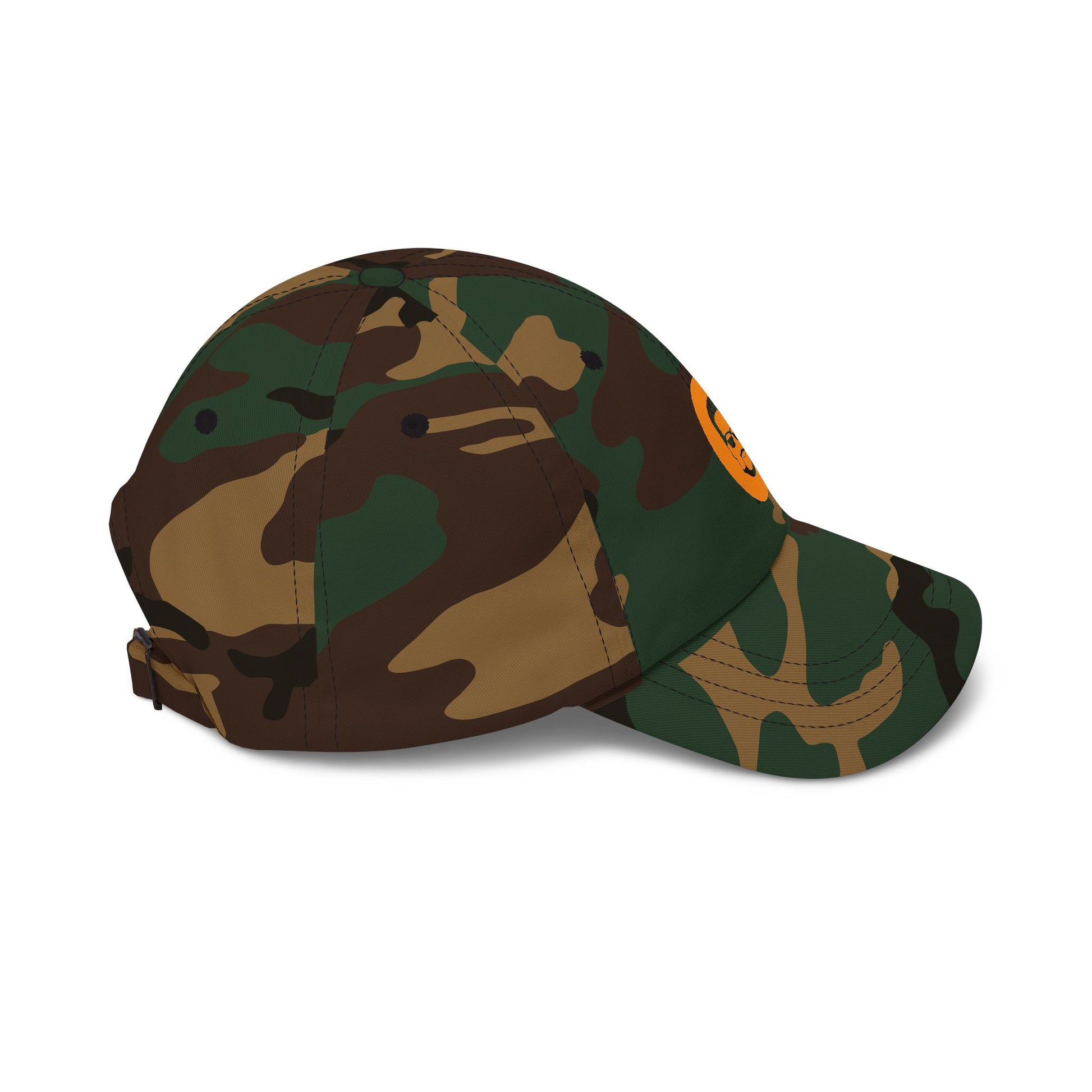 Camo Dad Cap with Retro Sunglasses Emblem