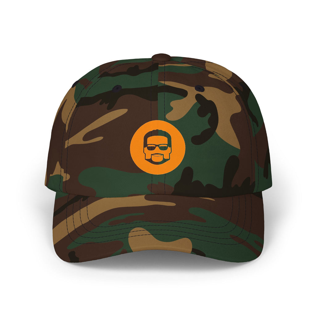 Camo Dad Cap with Retro Sunglasses Emblem