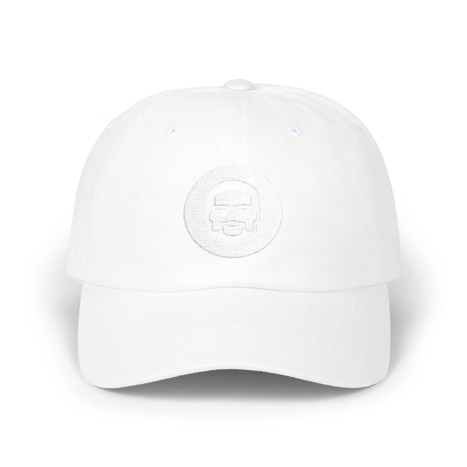 Classic Dad Cap — Minimal Embroidered Retro Face Logo Hat